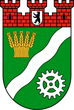 Veranstaltungsort: Wappen vom Berliner Stadtbezirk: Marzahn-Hellersdorf